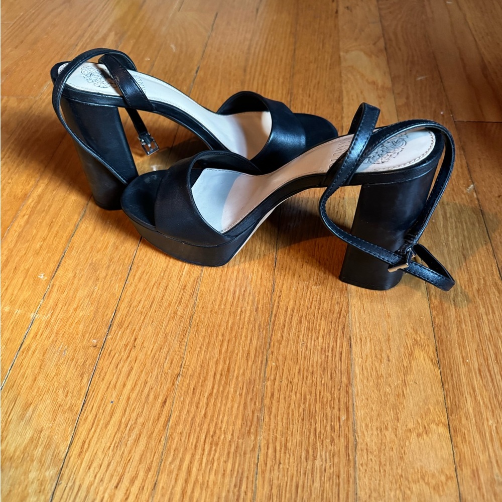 Black vince camuto platform wedge